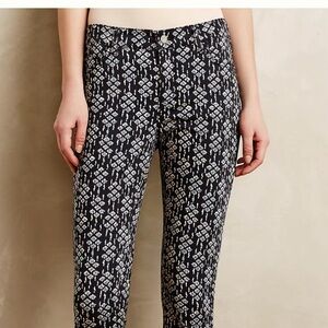 Pilcro and the Letterpress (Anthropologie) Serif Sateen Skinny Jeans - Size 26